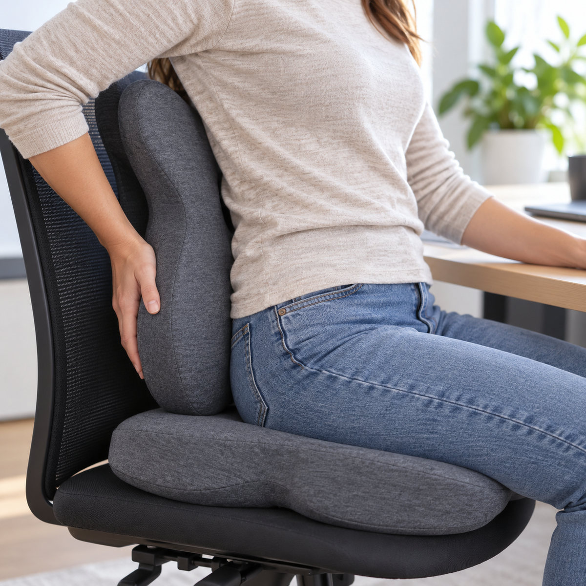 Lumbar Pillow Memory Foam Office Cushion