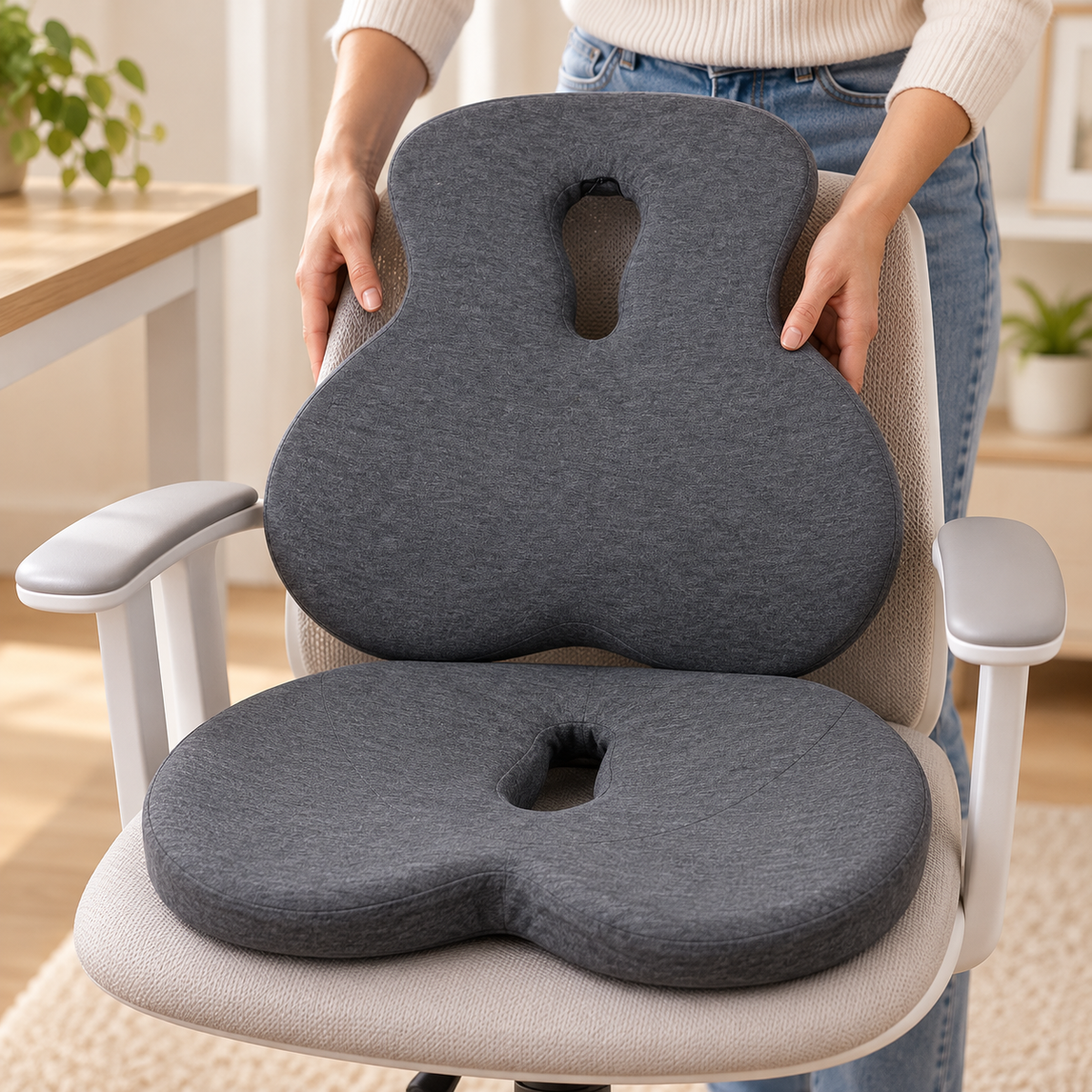 Lumbar Pillow Memory Foam Office Cushion