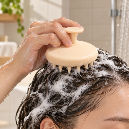 Silicone Shampoo Massage Dedicated Hair-Washing Comb Scalp-Cleaning Shampoo Brush