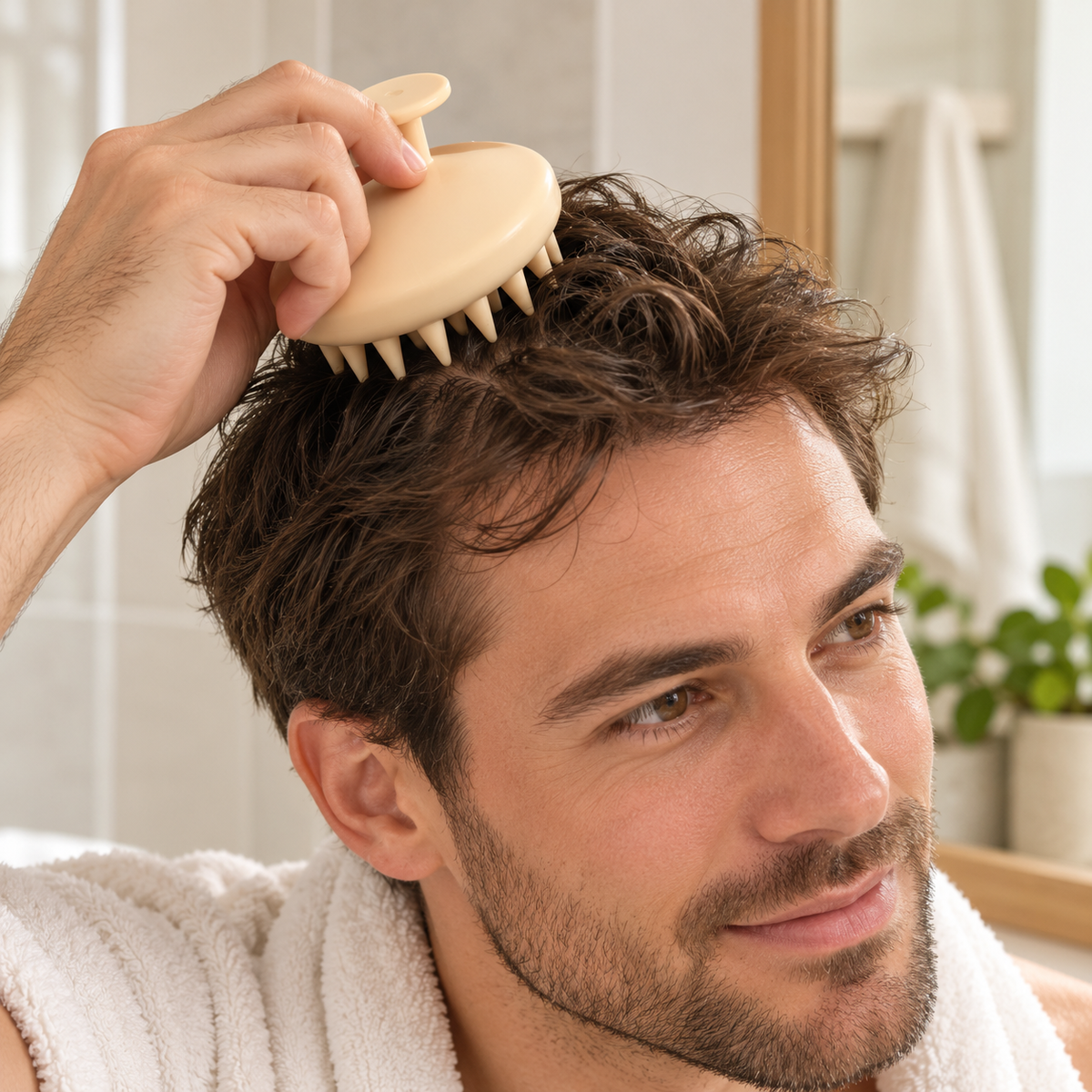 Silicone Shampoo Massage Dedicated Hair-Washing Comb Scalp-Cleaning Shampoo Brush