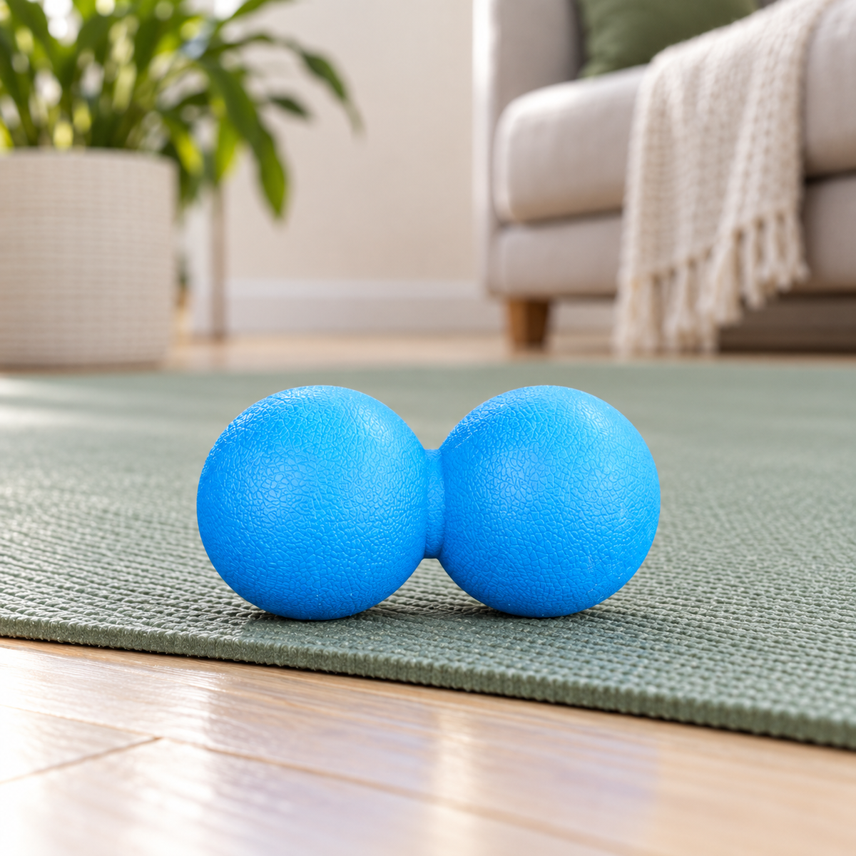 double massage ball — home mat setting