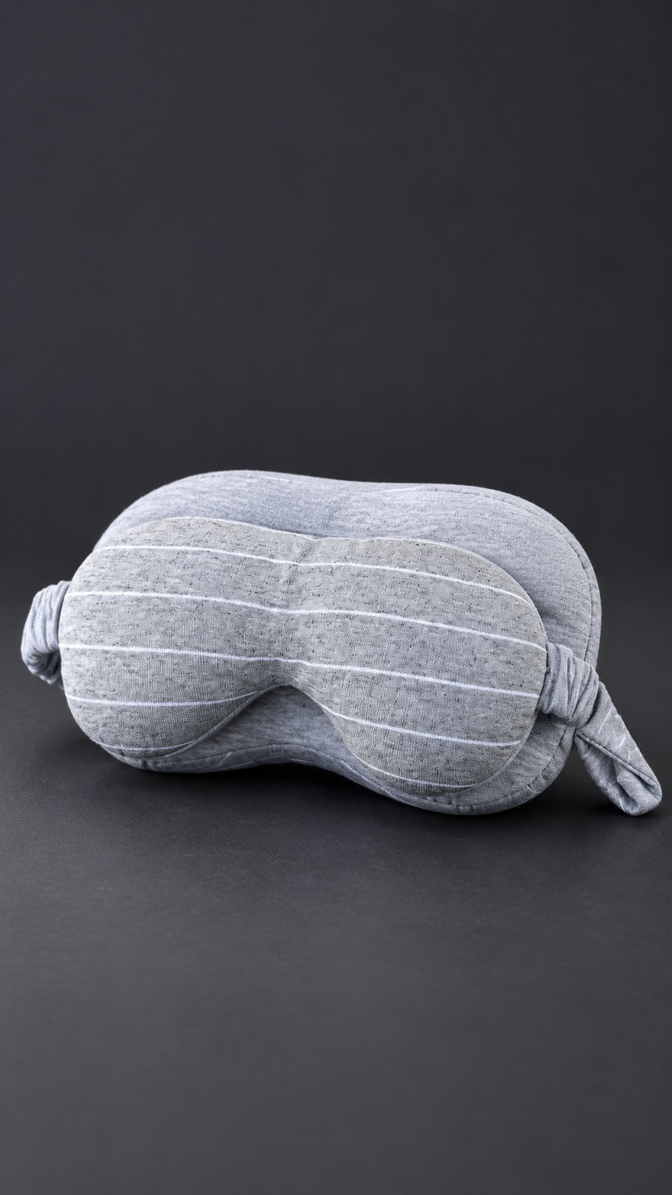eye mask pillow — charcoal portrait