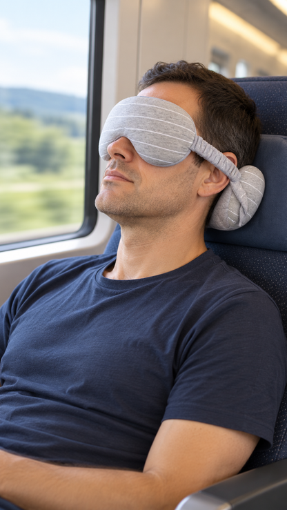 eye mask pillow — travel seat use