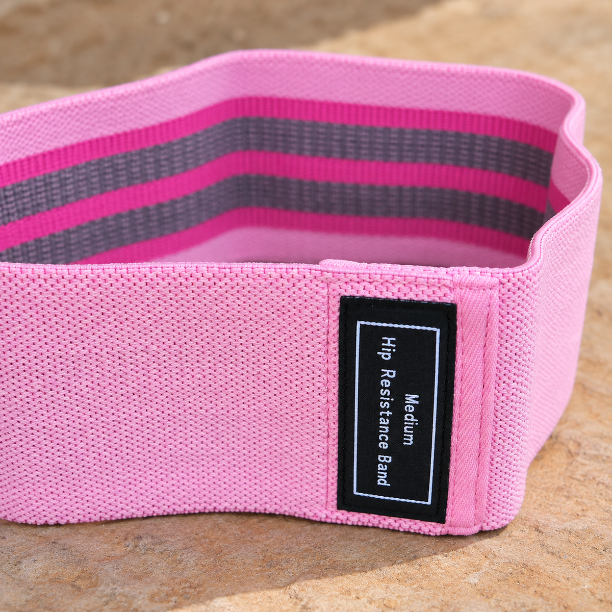 fabric leg bands — woven label detail