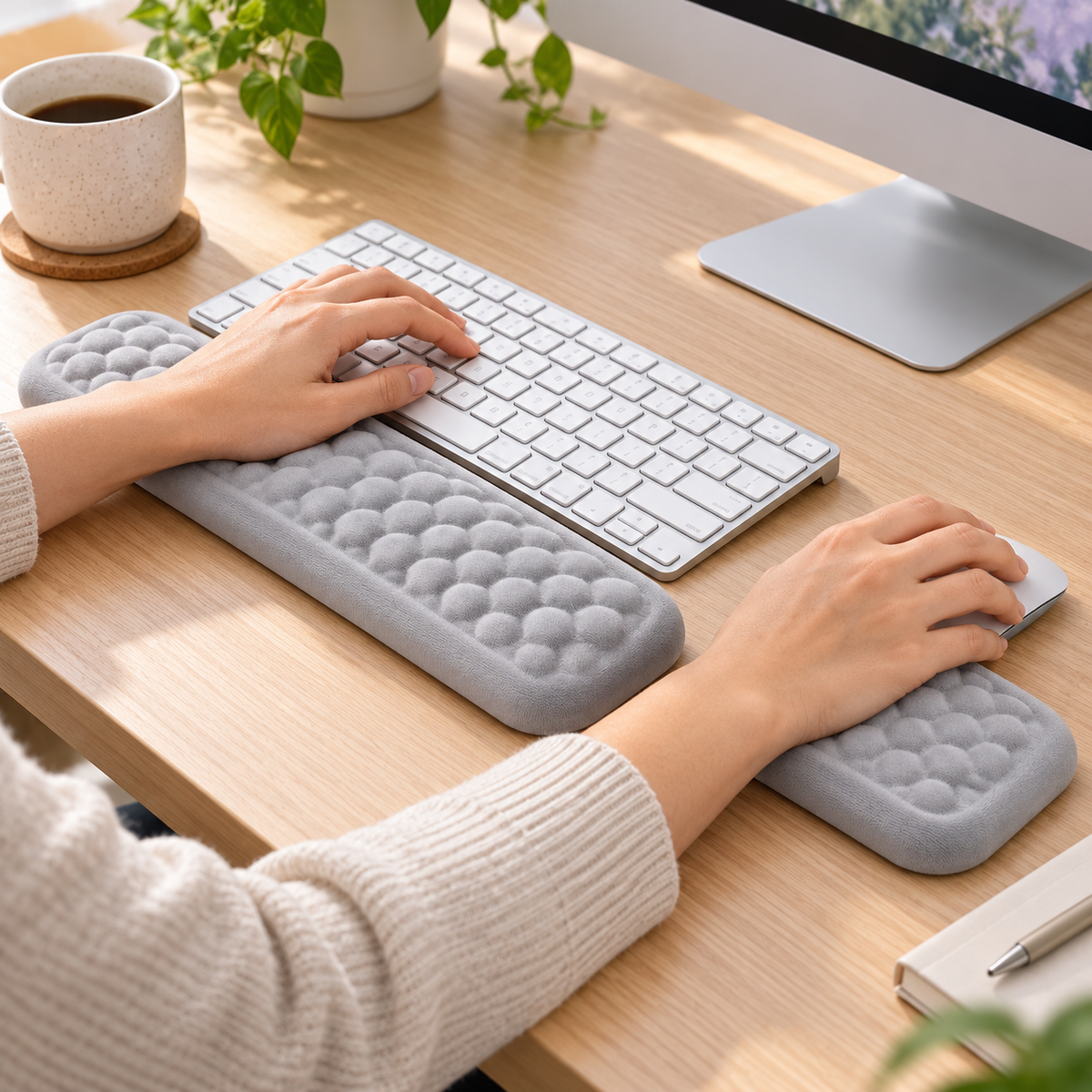 Keyboard & Mouse Comfort Bundle — bundle in use