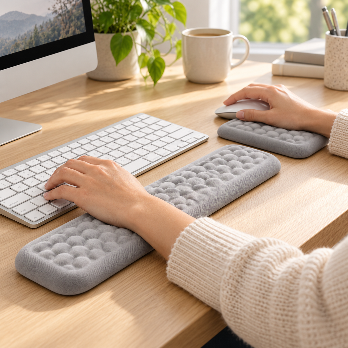Keyboard & Mouse Comfort Bundle — bundle in use